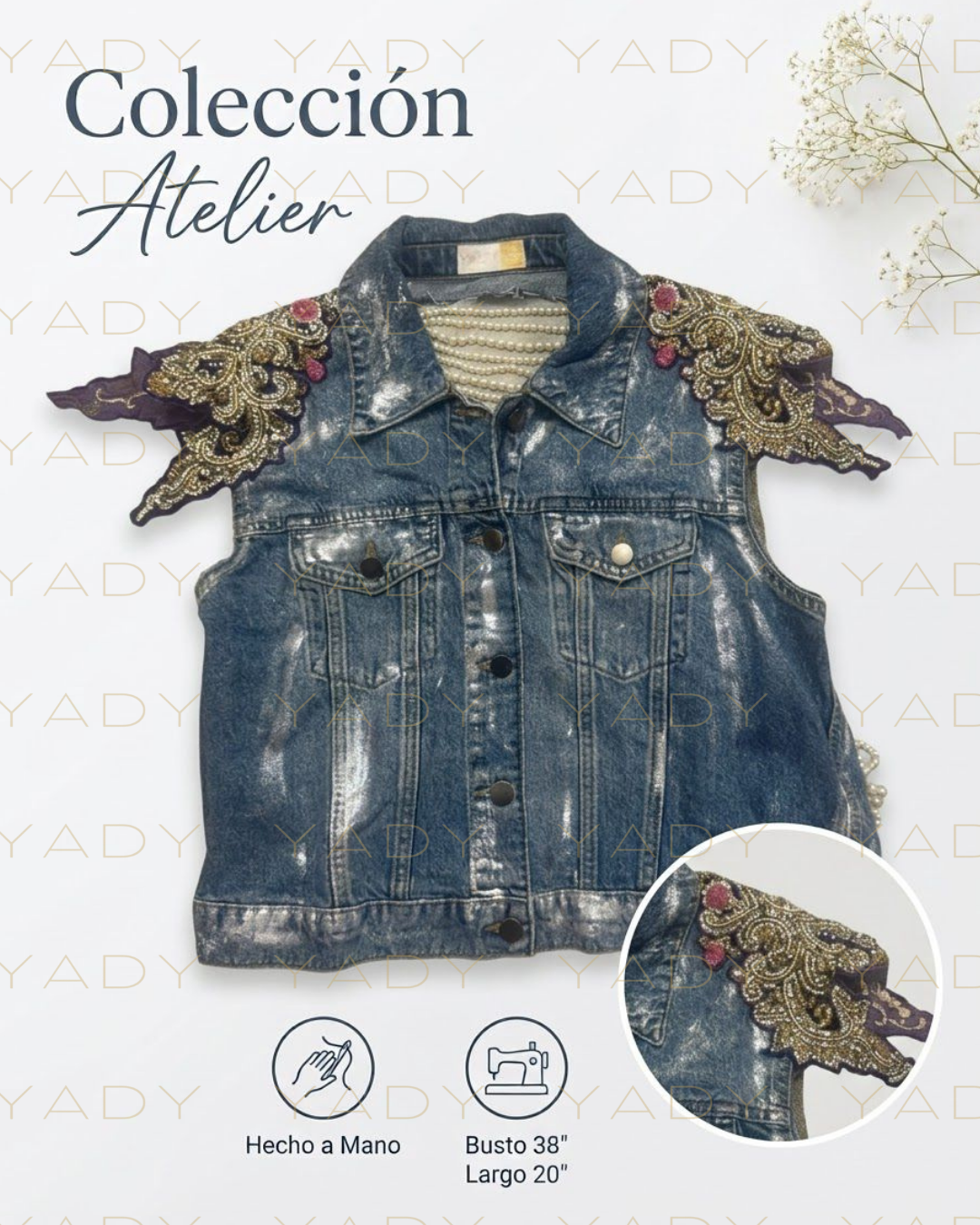 YADY Atelier Seraphina Pearl Denim Jacket