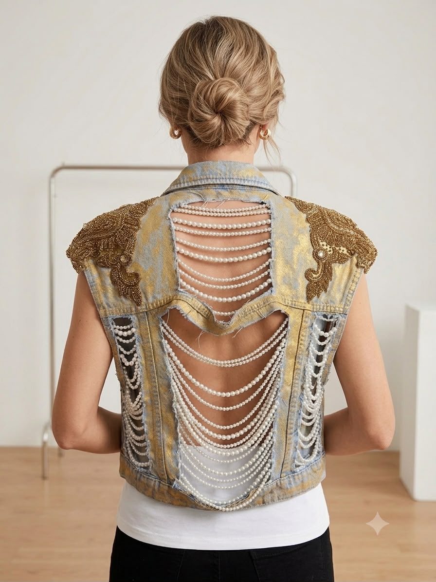 Golden Pearl Statement Jacket