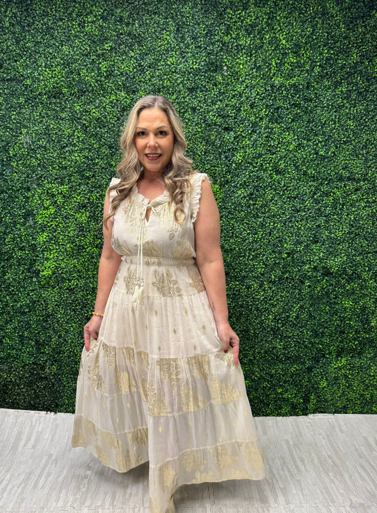 Sophia Dress Cotton Lurex