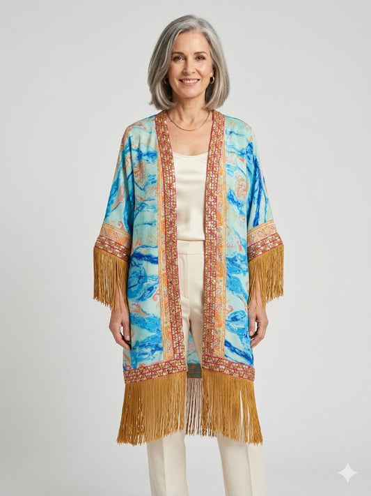 Embroidered Silk Kimono