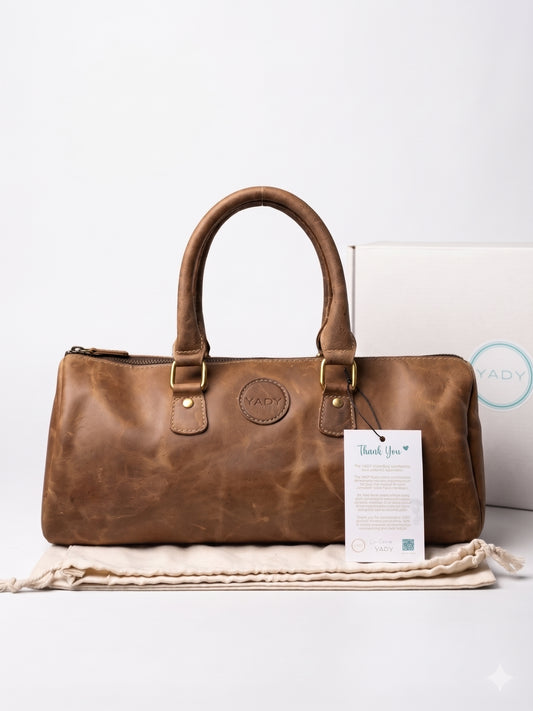 bolso para transportar vino en cuero genuino