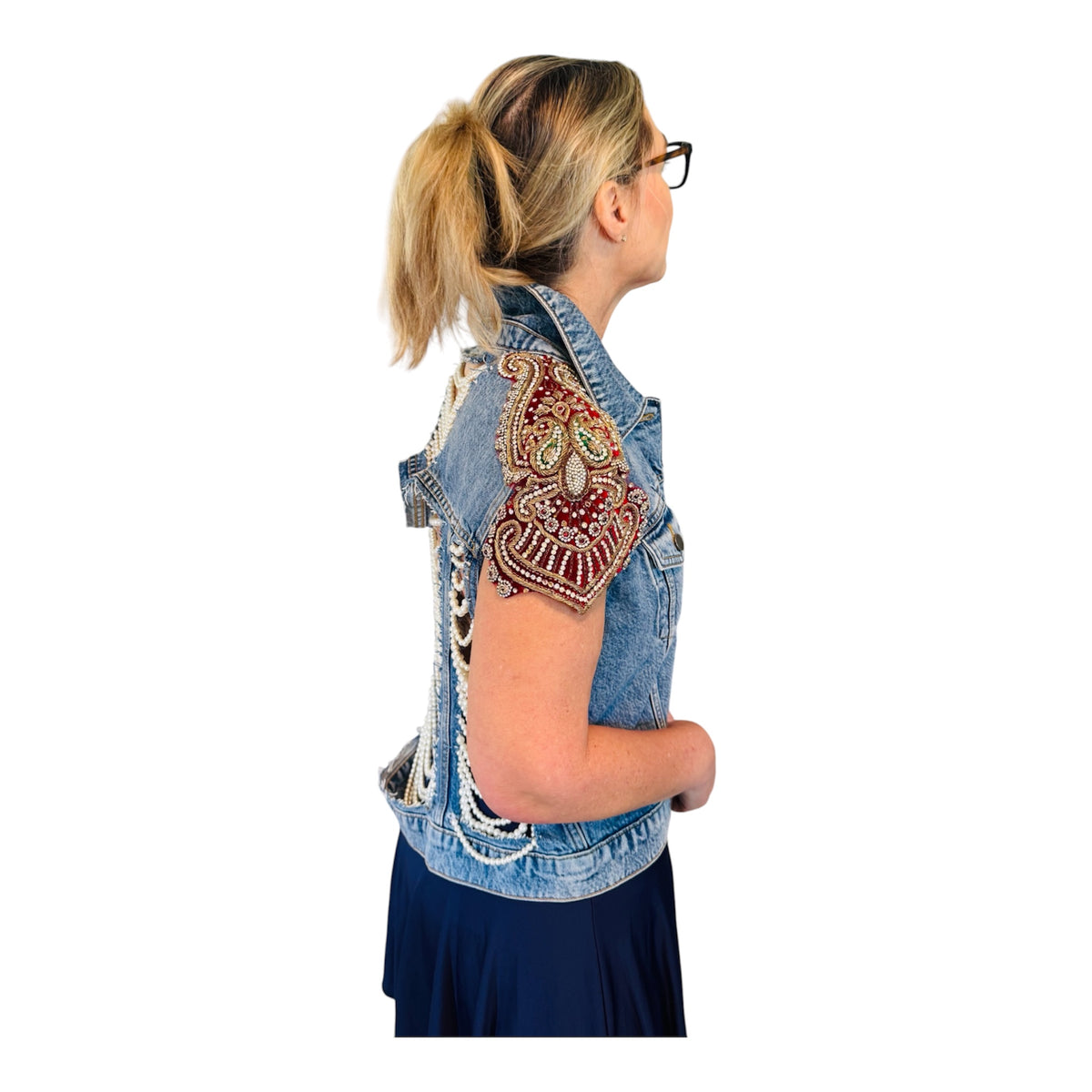 YADY Atelier Aurelia Embellished Denim Jacket
