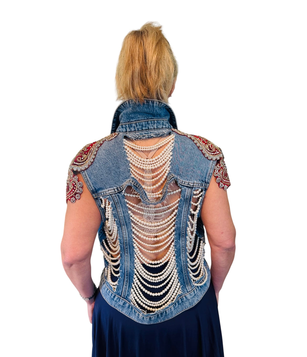 YADY Atelier Aurelia Embellished Denim Jacket