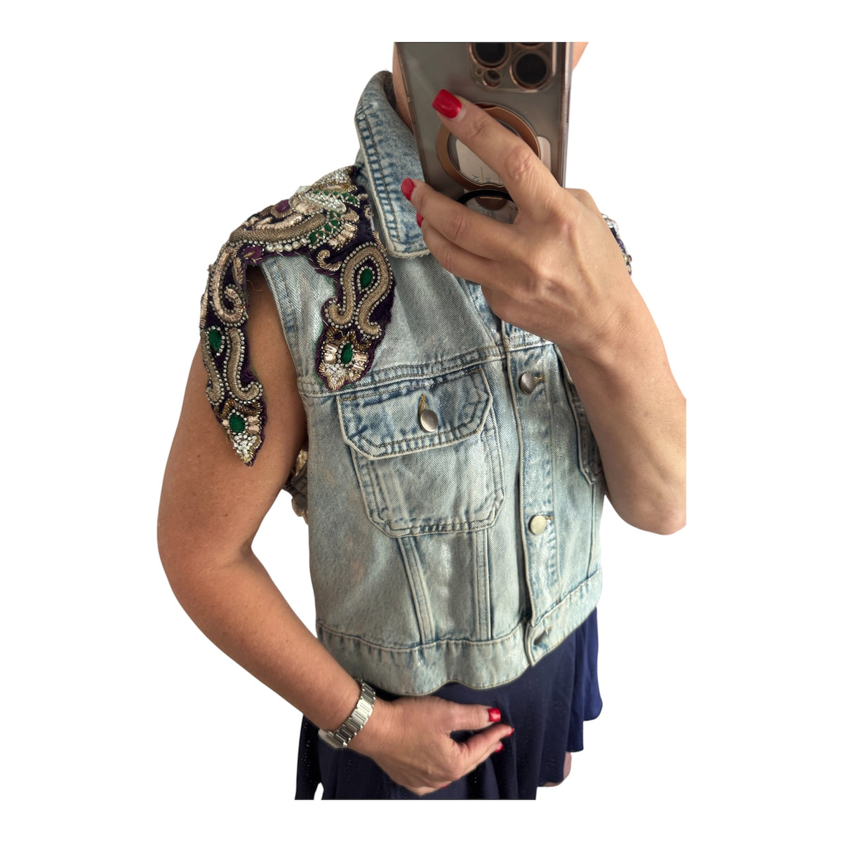 YADY Atelier Seraphina Pearl Denim Jacket