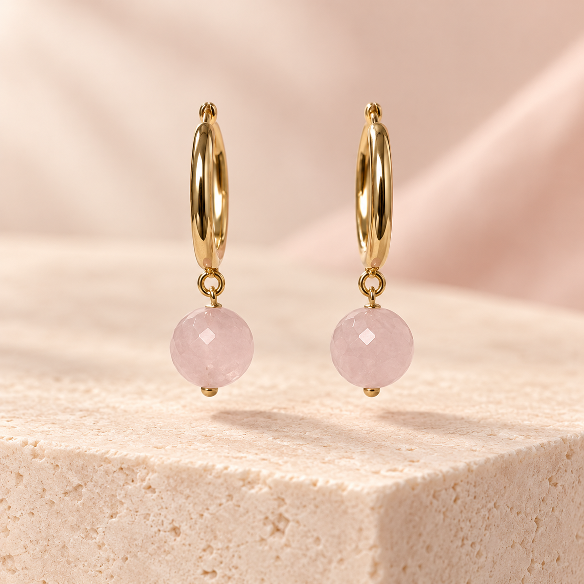 AMARA Rose Quartz Earrings