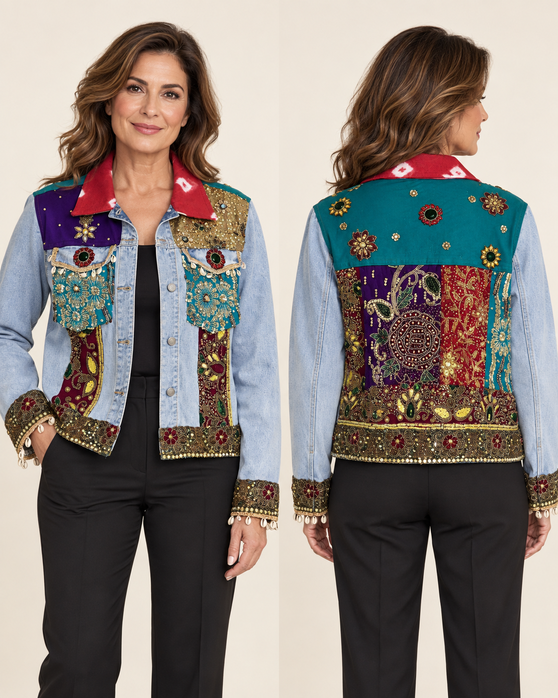 Maharani Mosaic Denim Jacket