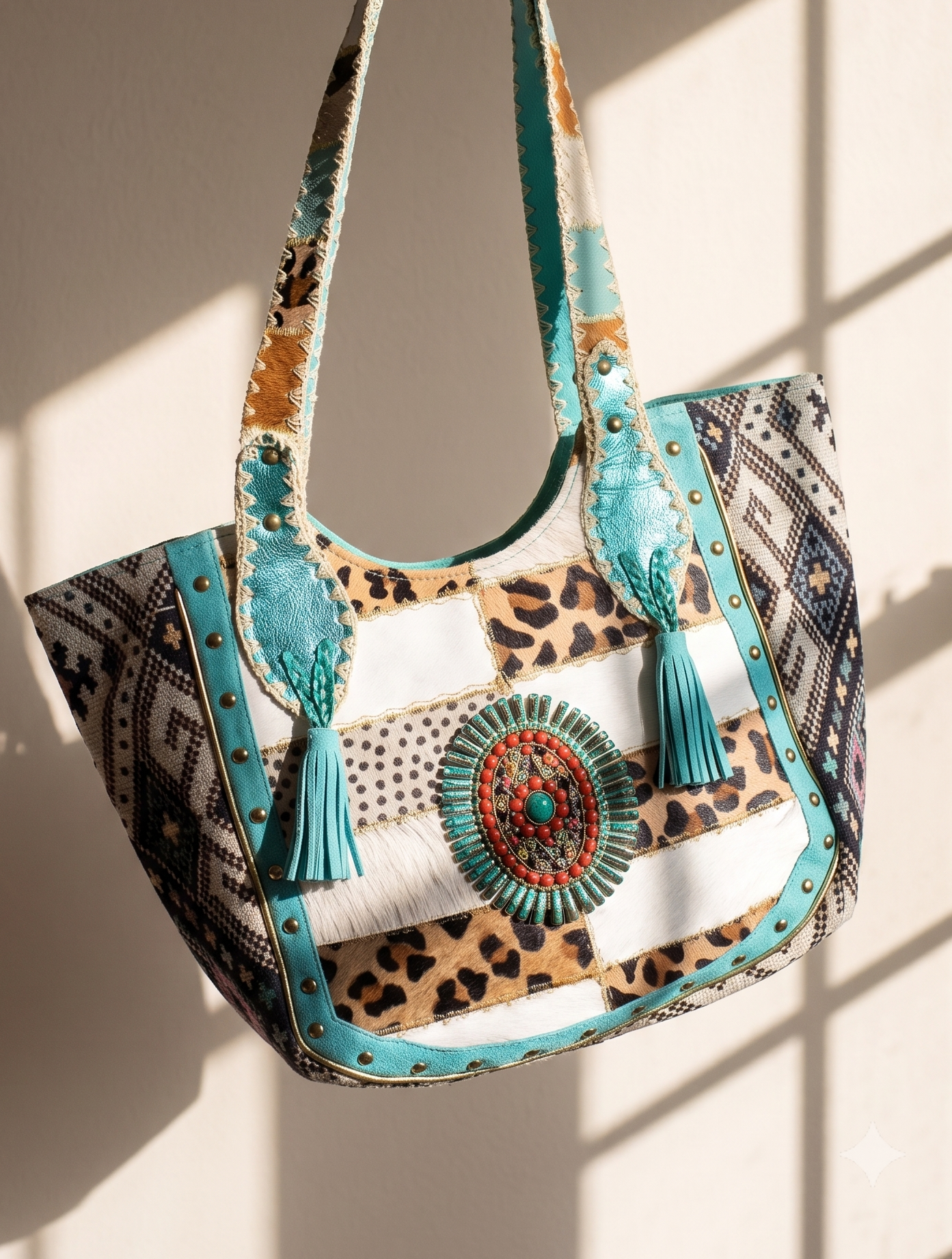 Turquoise Nomad Tote