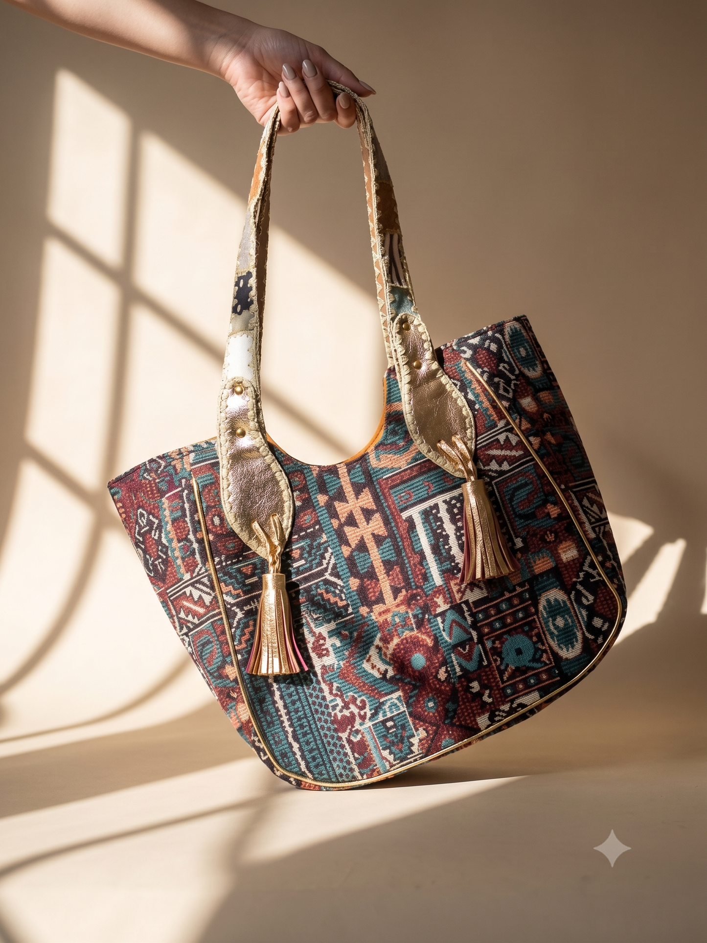 Turquoise Nomad Tote