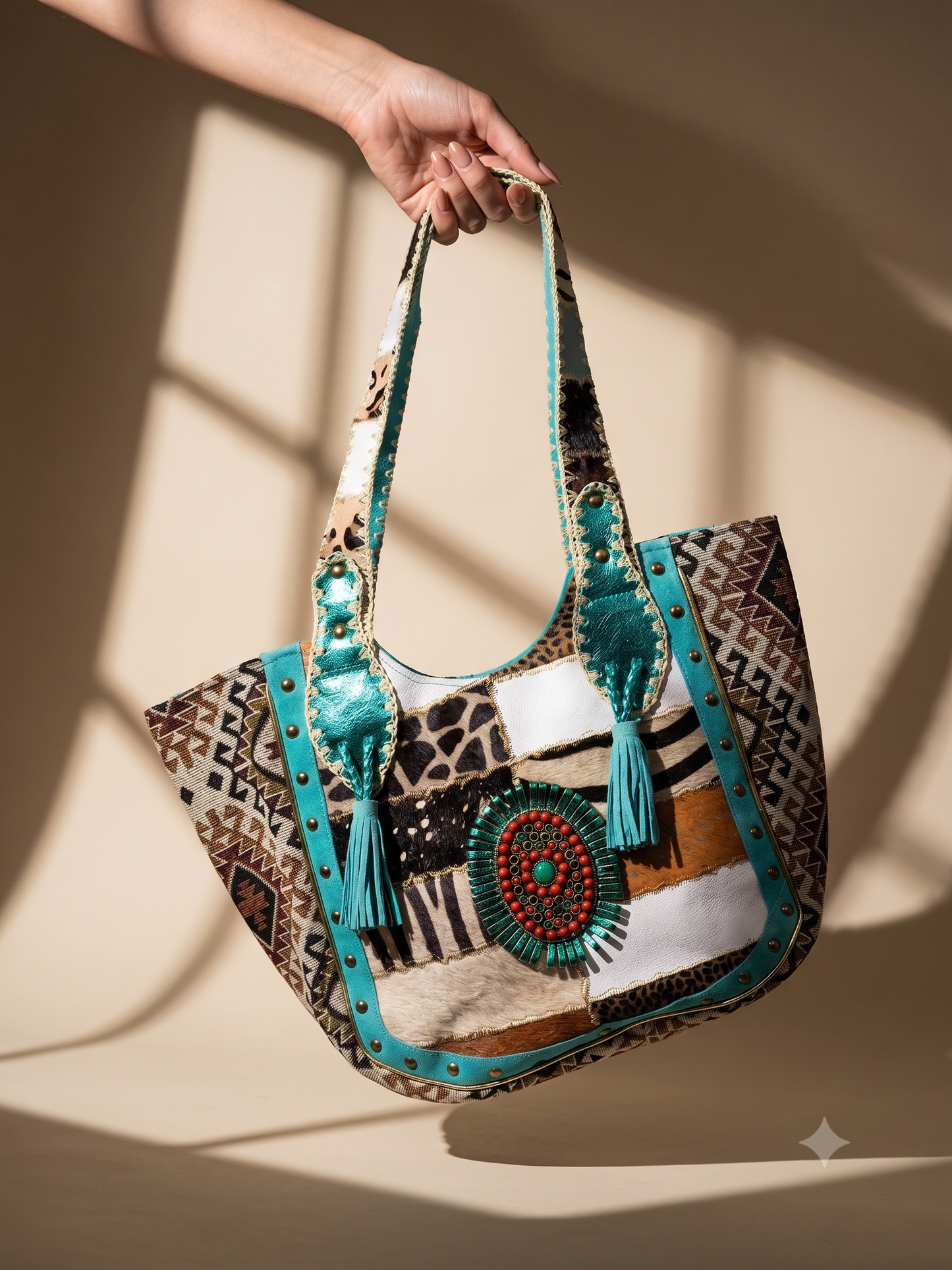 Turquoise Nomad Tote