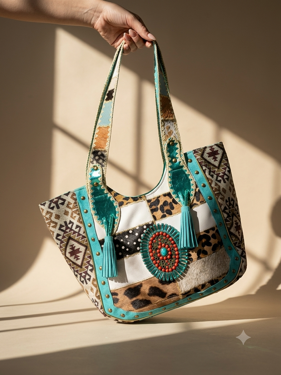 Turquoise Nomad Tote