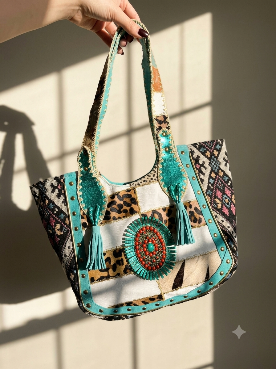 Turquoise Nomad Tote