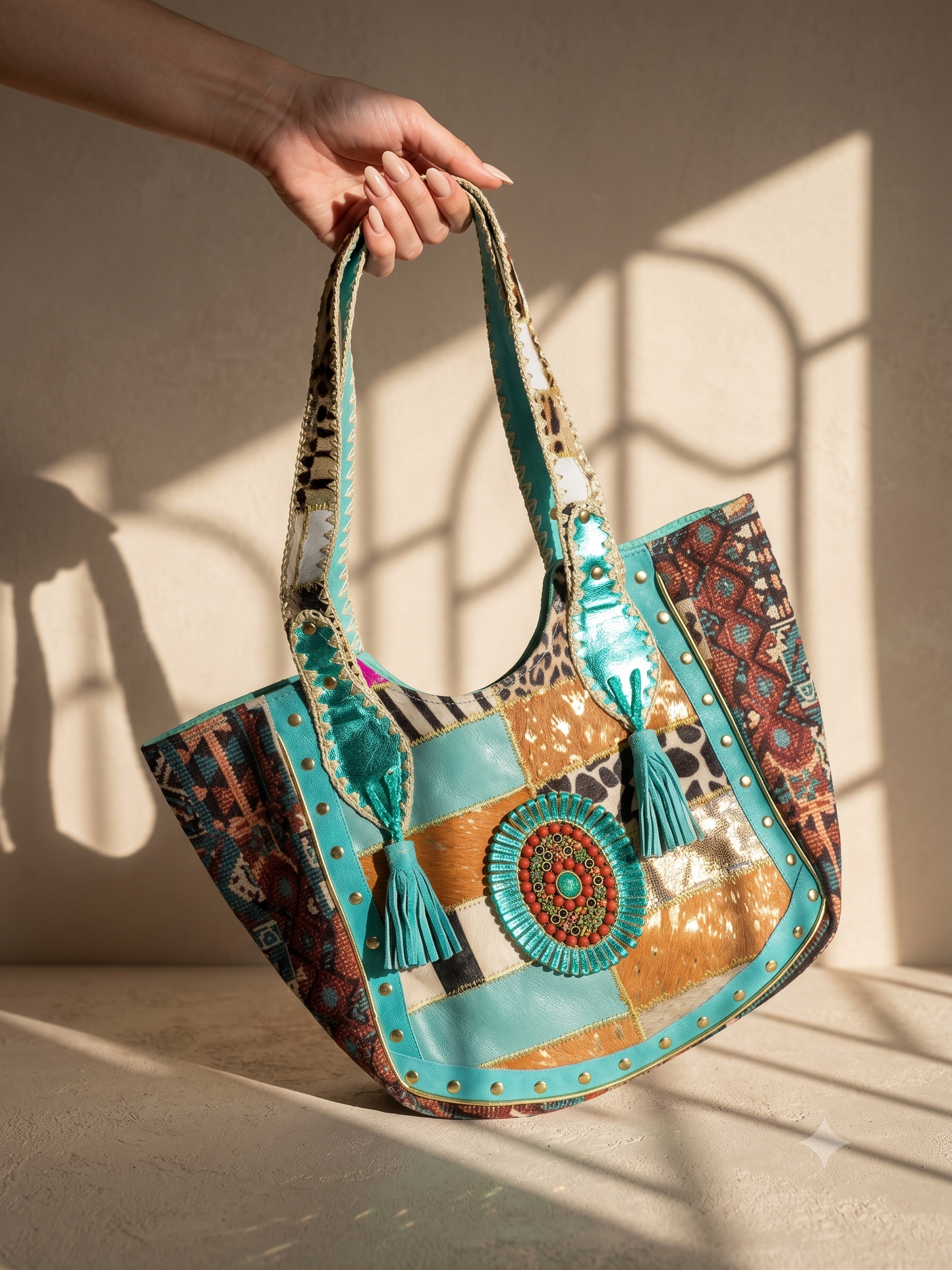Turquoise Nomad Tote