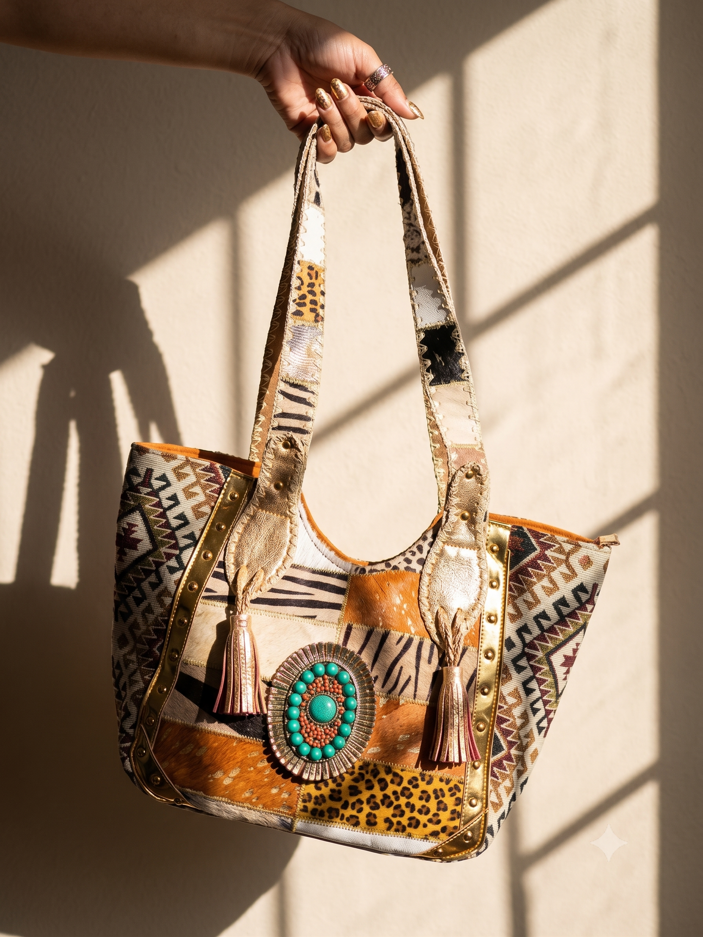 Turquoise Nomad Tote