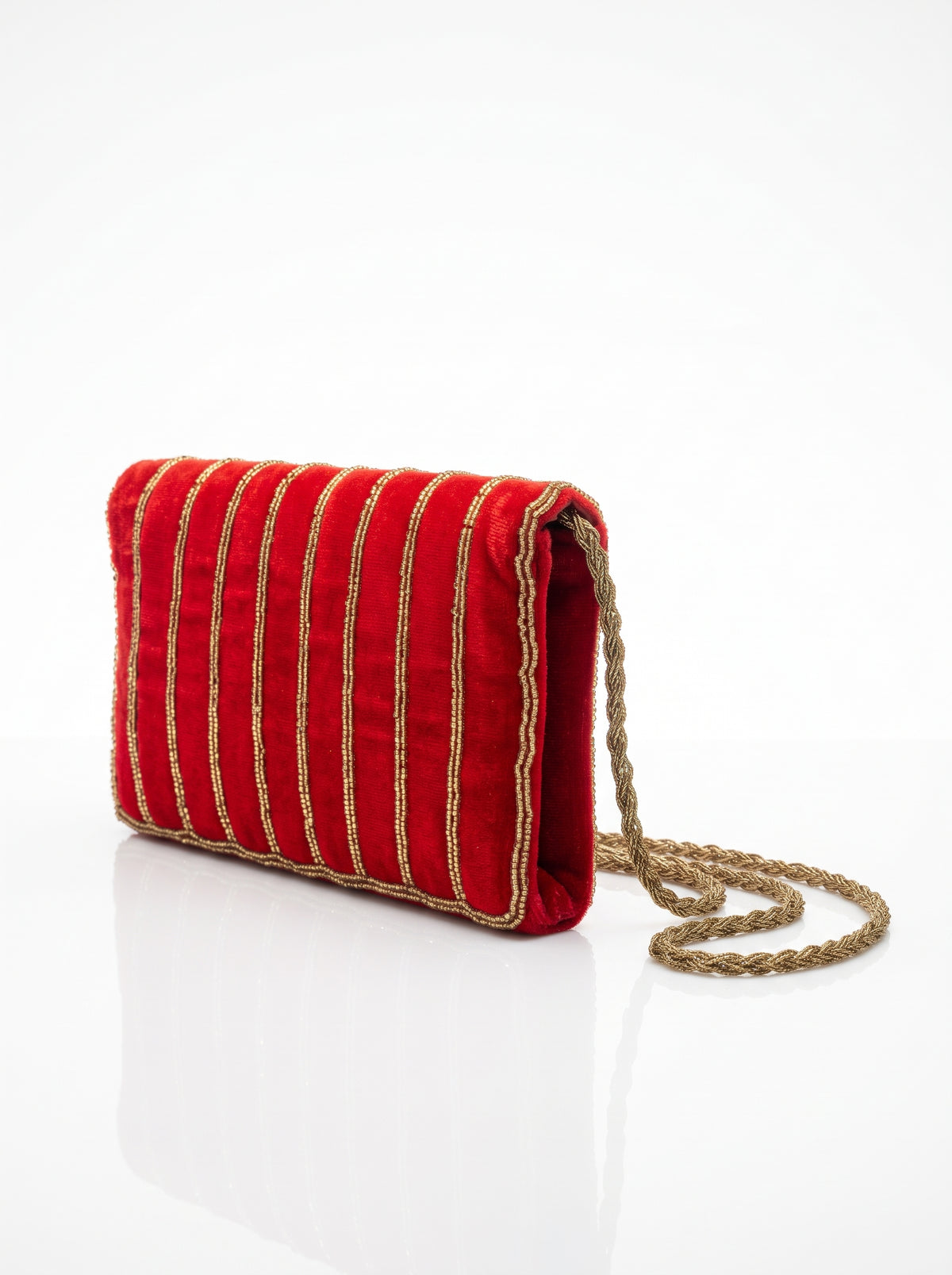 Handmade Red II Velvet Clutch