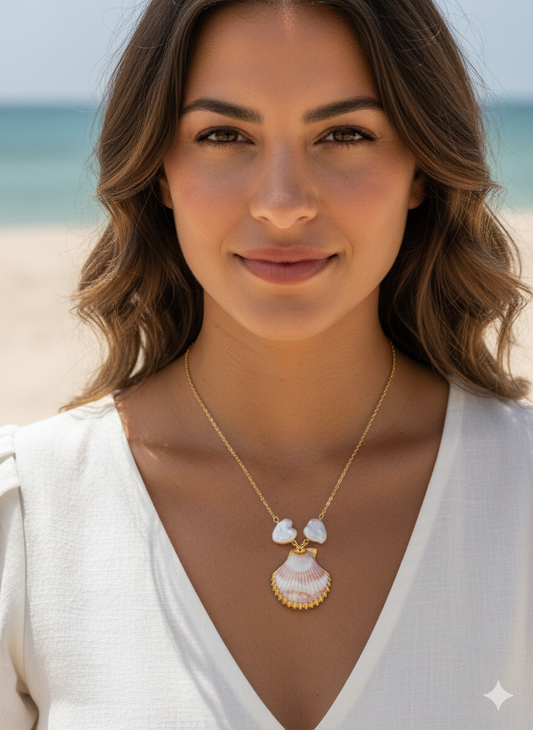 Shell Pearl Necklace