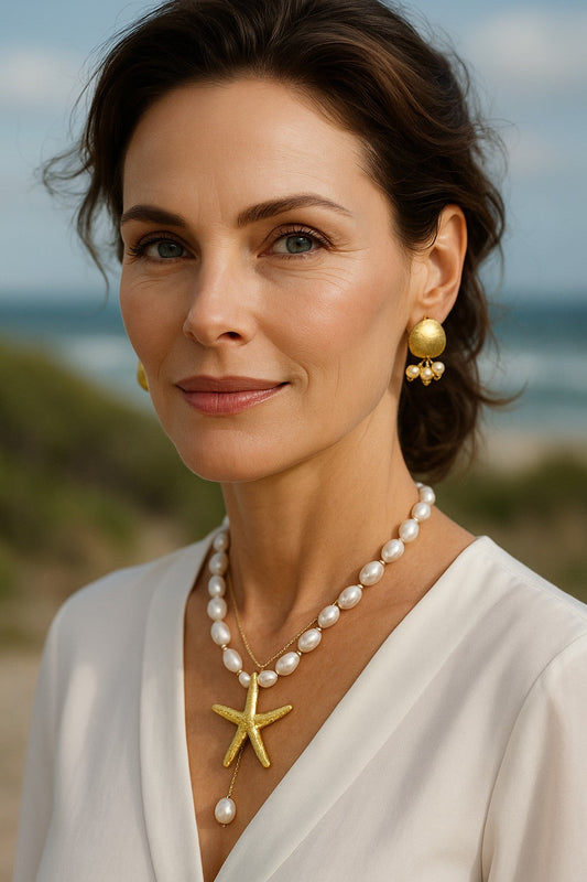 Starfish Pearl Necklace