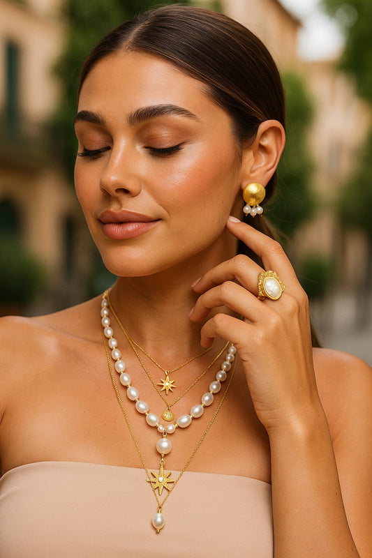 Sand Pearl Earring