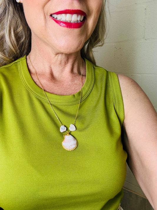 Shell Pearl Necklace