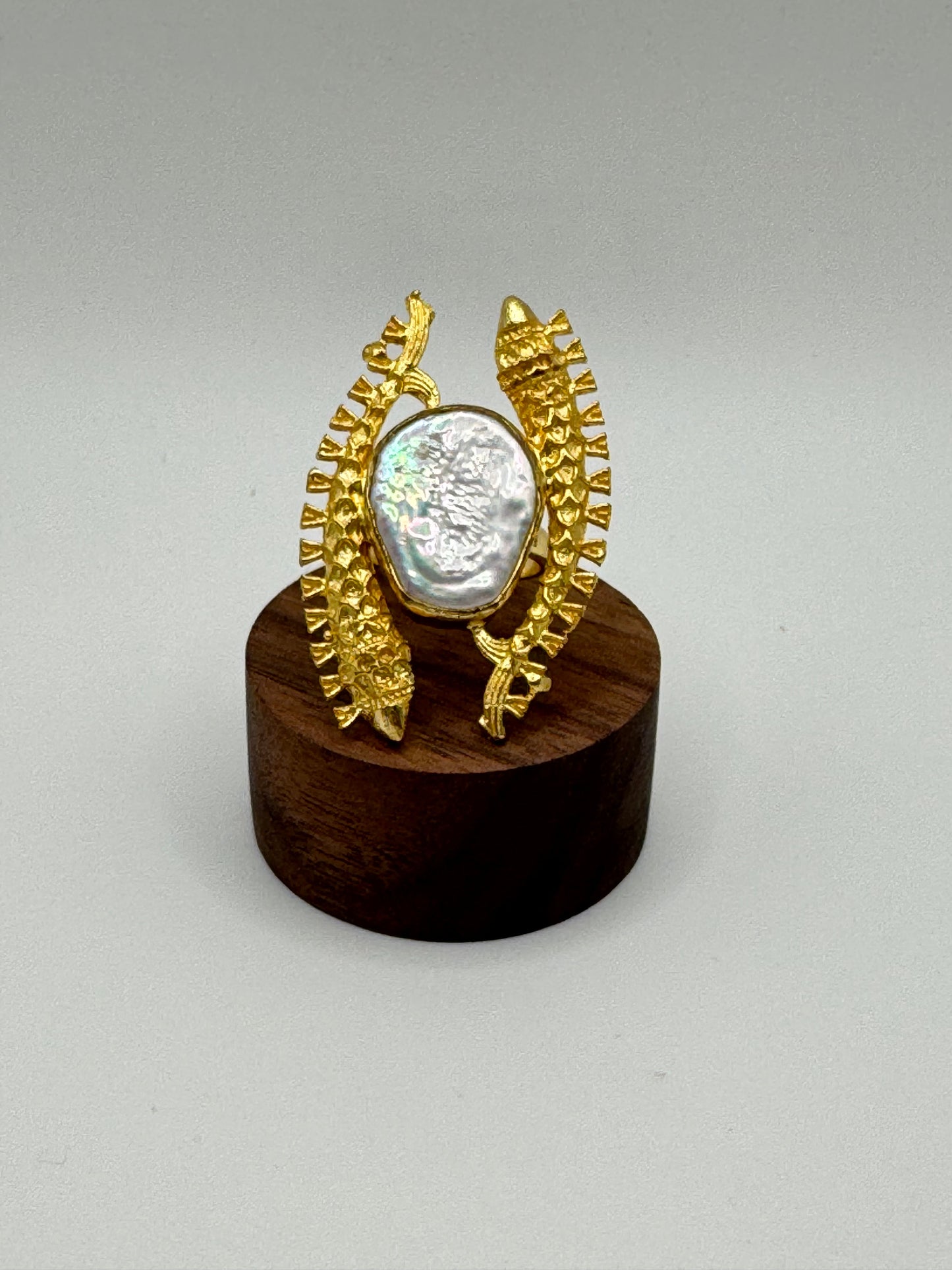 Fish Pearl Ring
