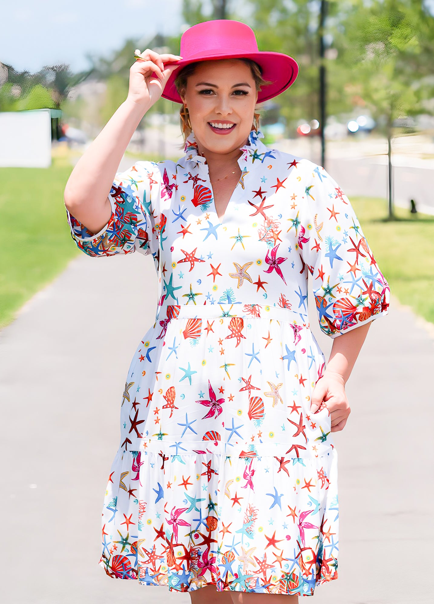 Veronica Starfish White Short Dress