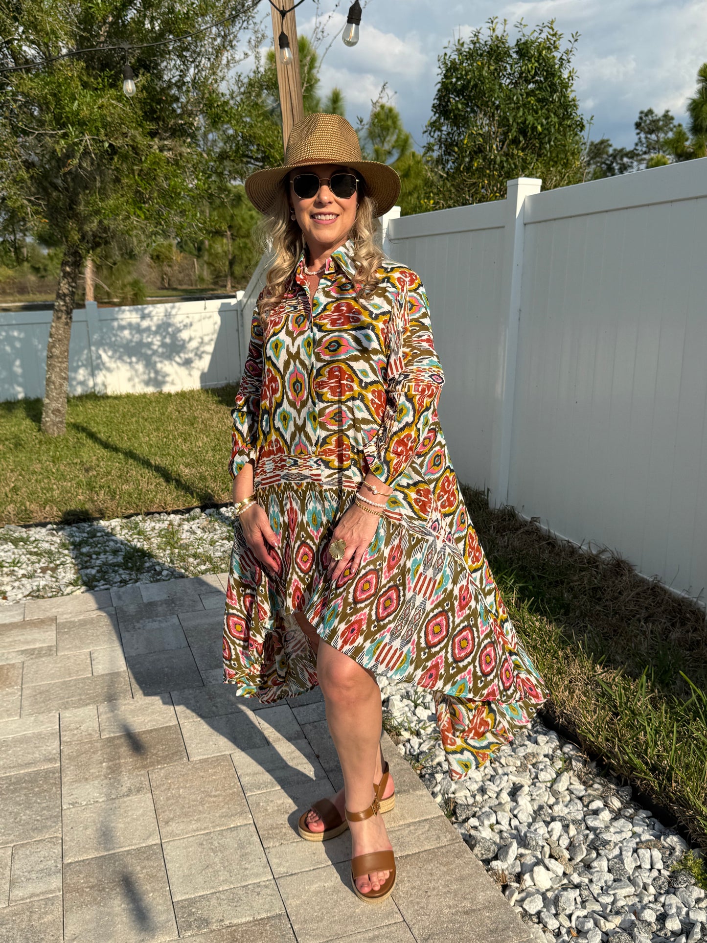 Dana Aztec Blue Dress