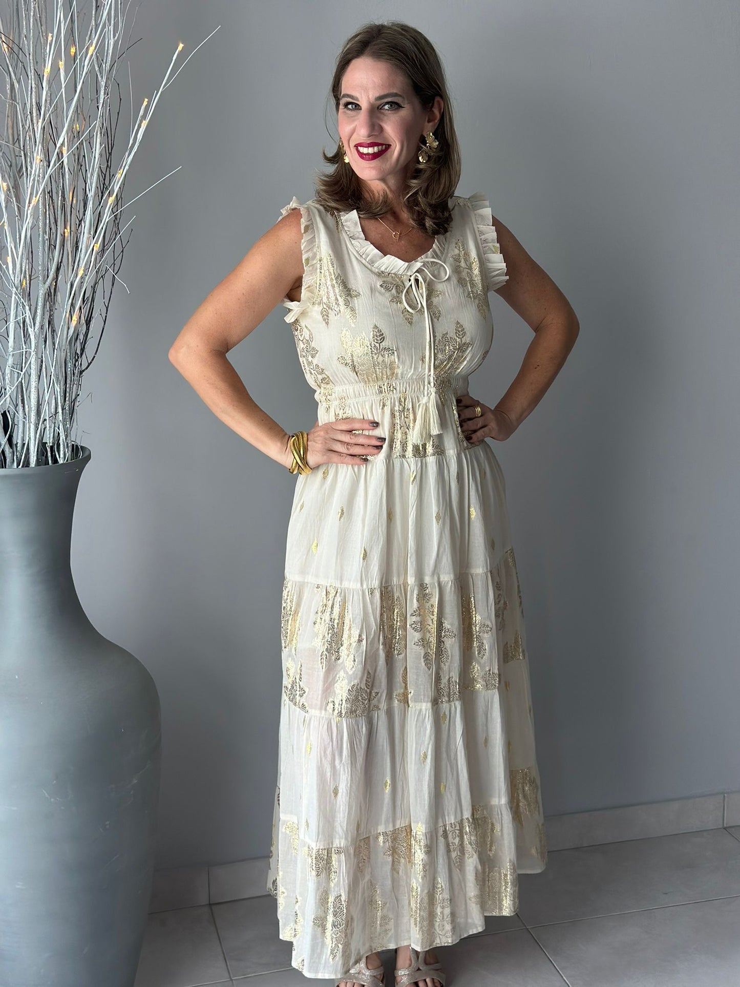 Sophia Dress Cotton Lurex