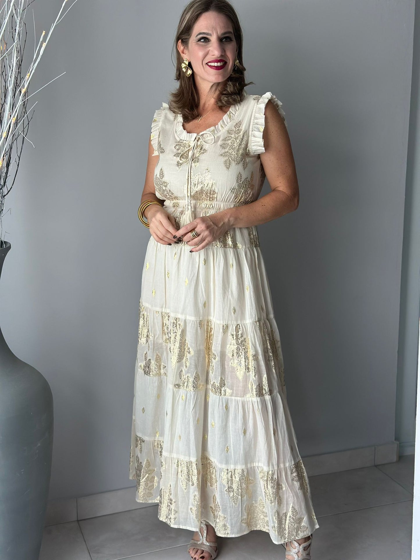 Sophia Dress Cotton Lurex