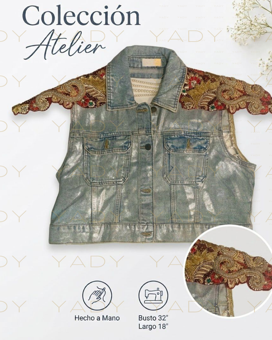 YADY Atelier Aurelia Embellished Denim Jacket