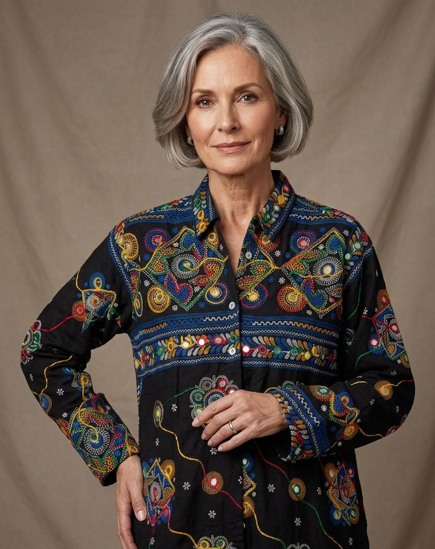 Pure Cotton Mandala Blouse – Yady Clothing