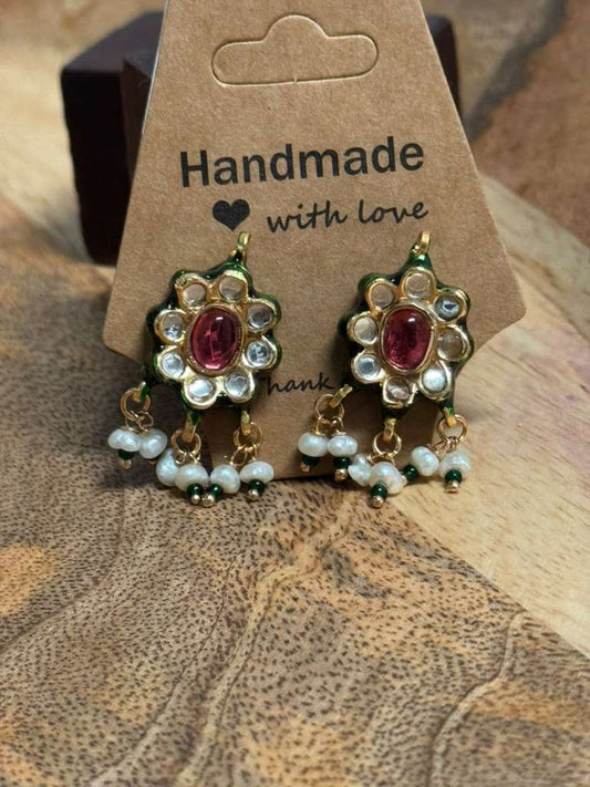 Kundan Earrings Flower