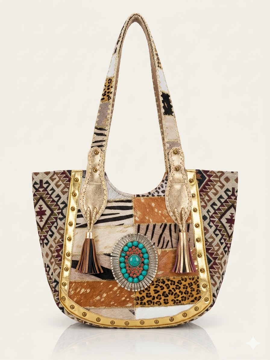 Turquoise Nomad Tote