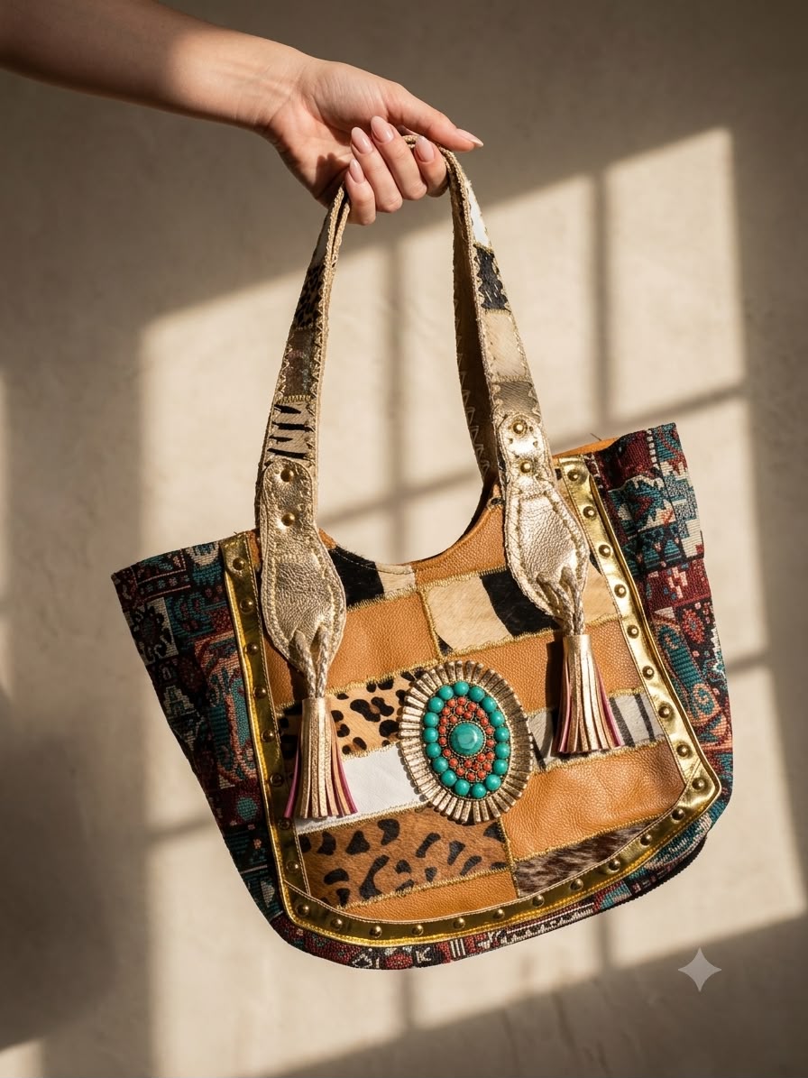 Turquoise Nomad Tote