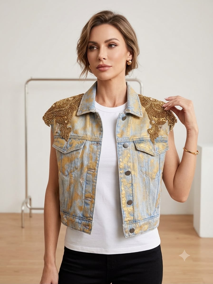 Golden Pearl Statement Jacket
