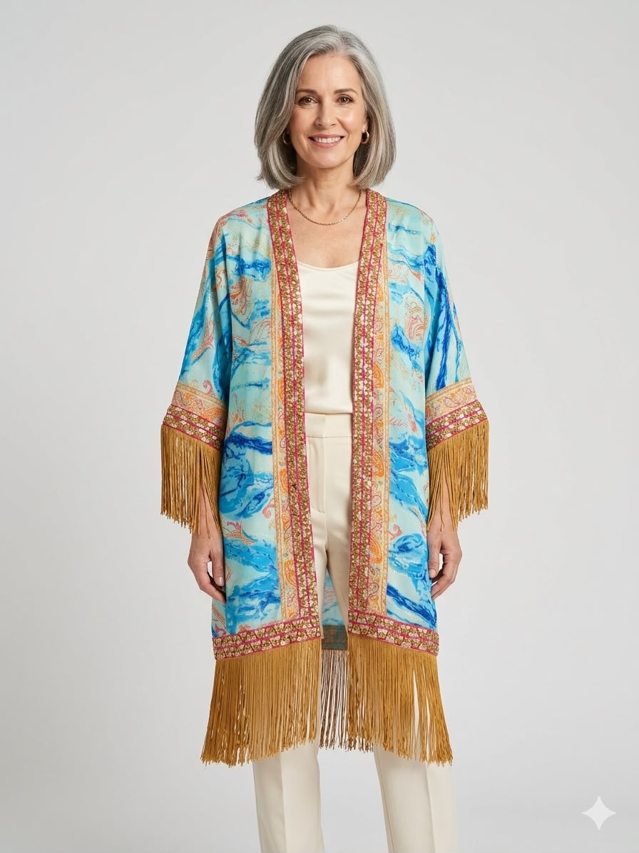 Embroidered Silk Kimono