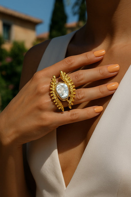 Fish Pearl Ring