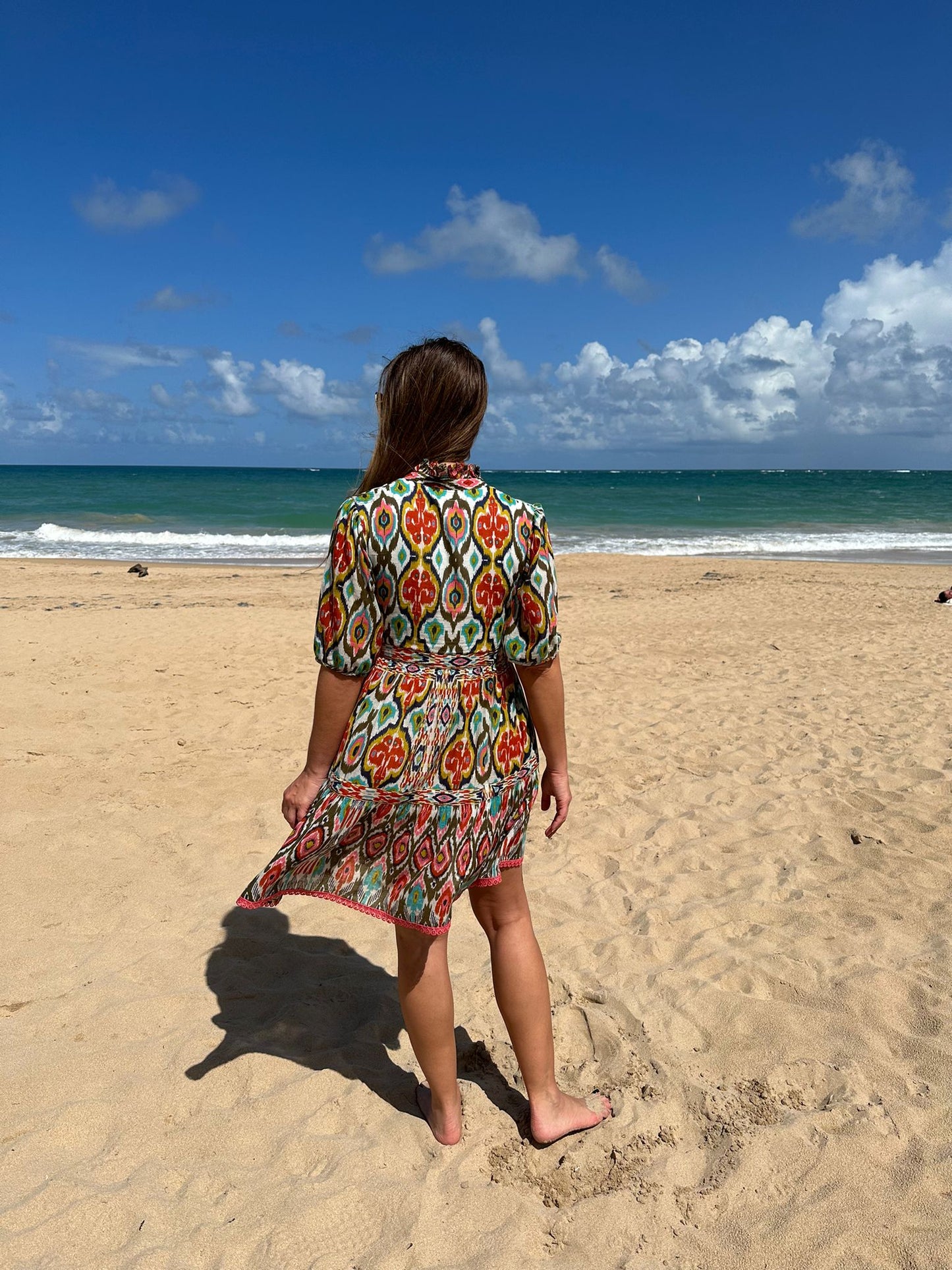 Veronica Aztec Rust Dress