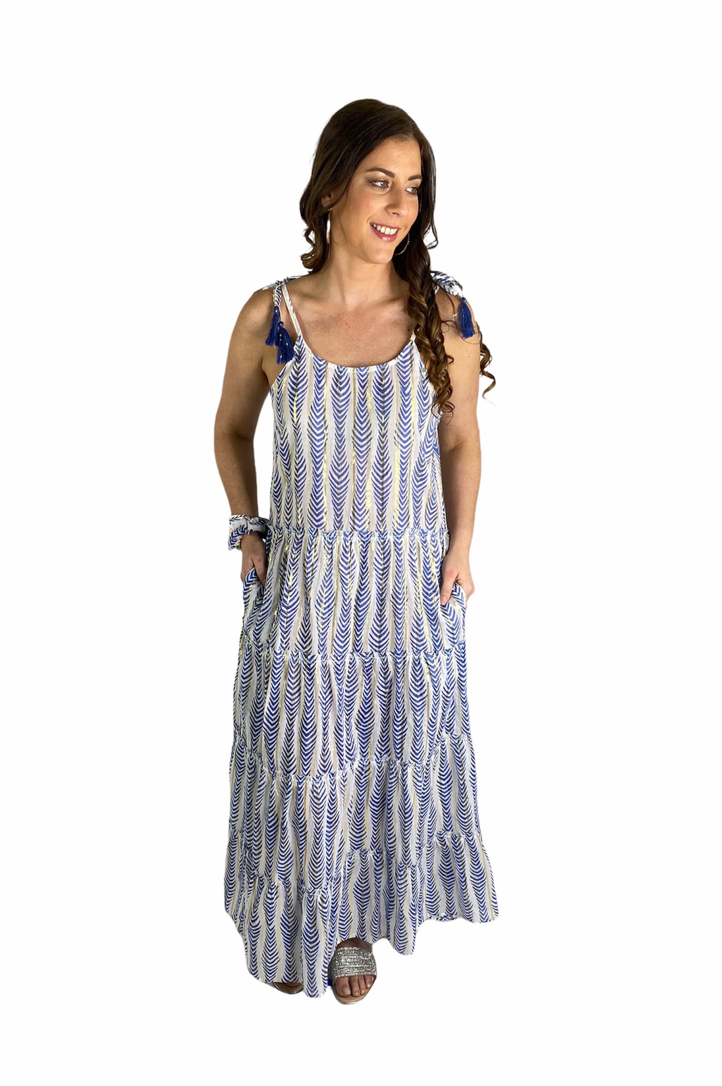 Caro Blue Long Dress