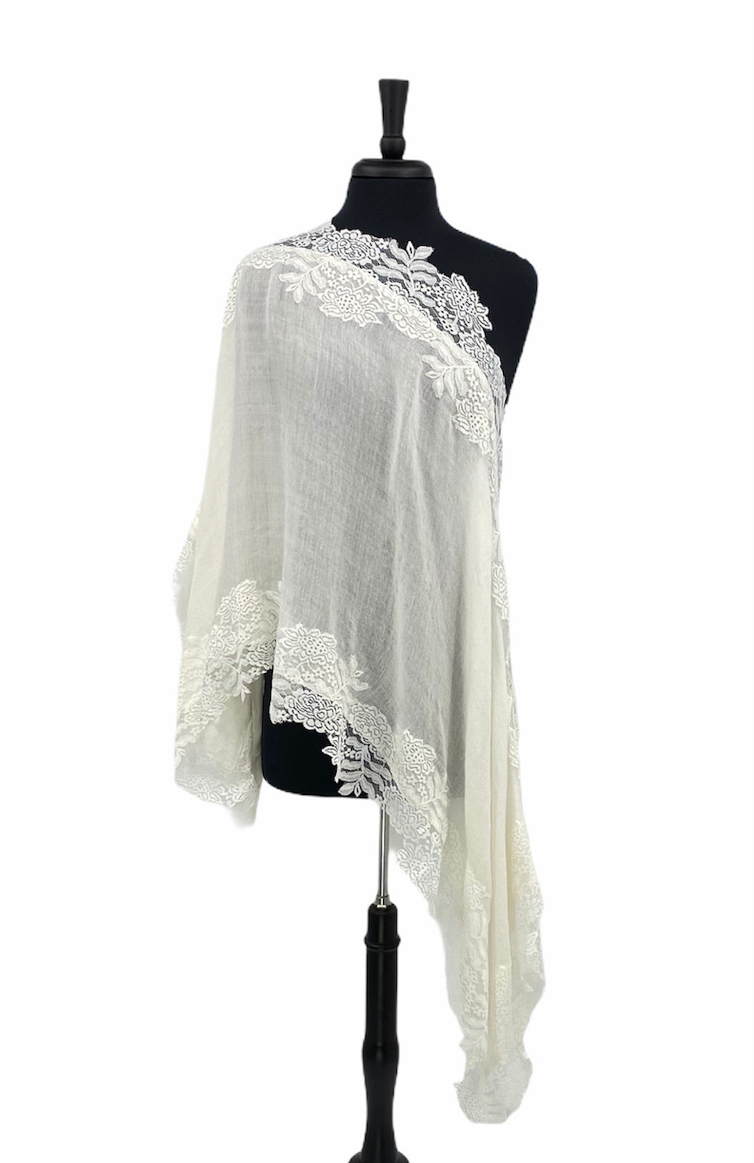 Off White Cashmere blend Poncho