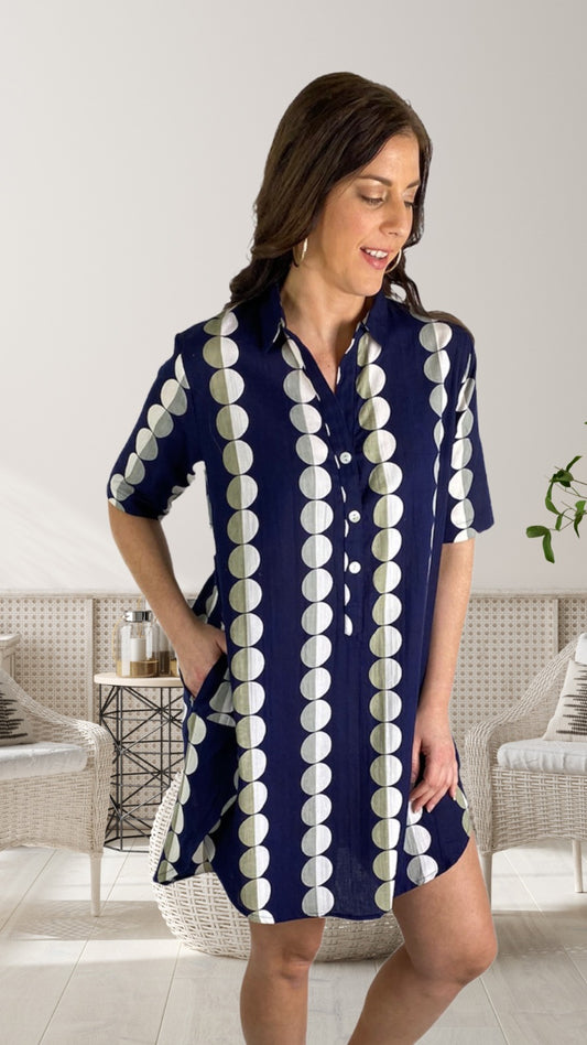 Amaris Dots Shirt Dress