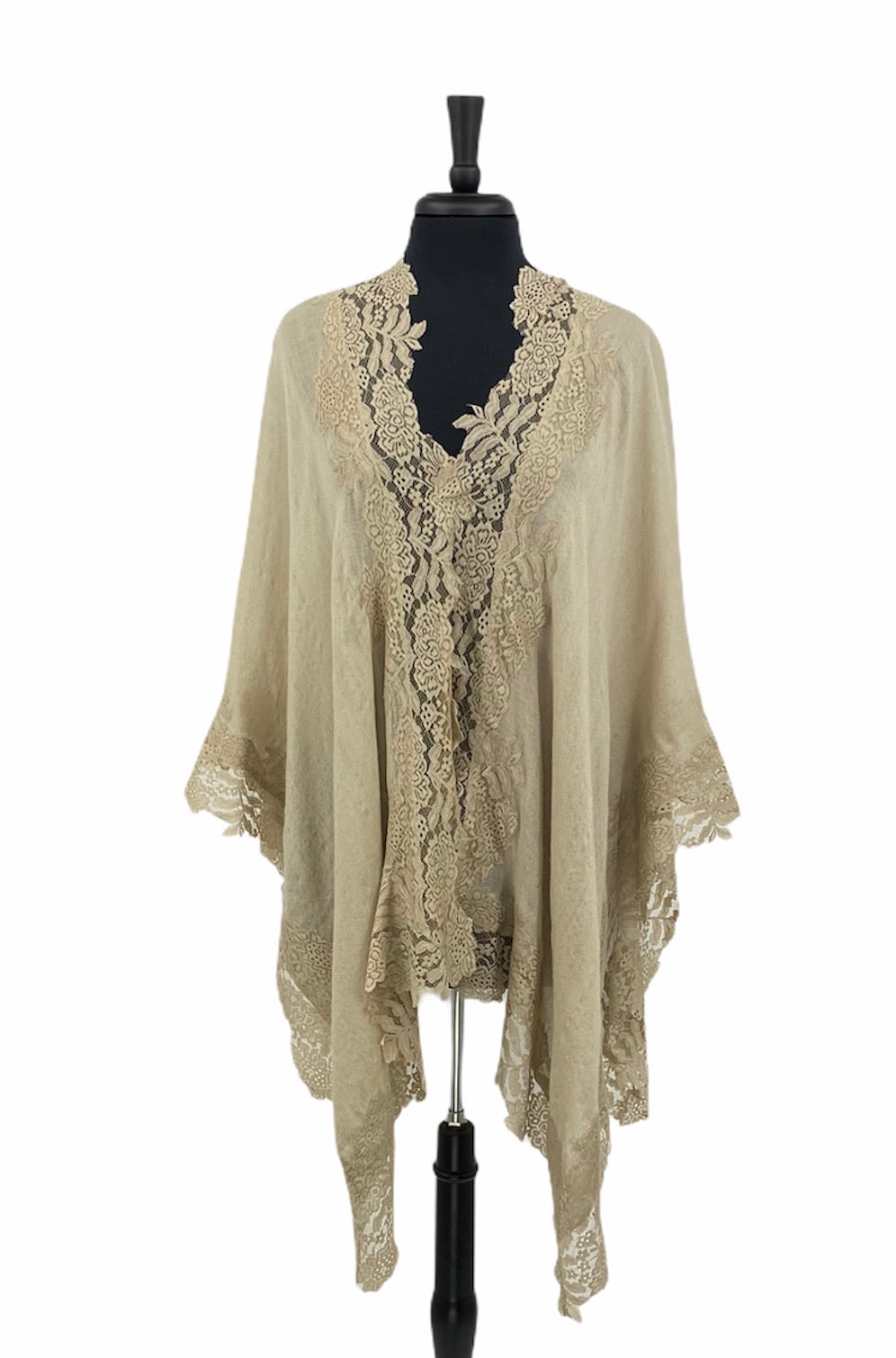 Taupe Cashmere blend  Poncho